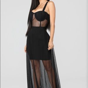Mesh Dress Maxi
